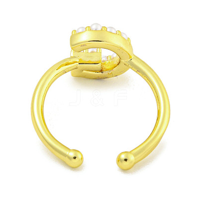 Rack Plating Brass Open Cuff Rings for Women RJEW-F162-01G-G-1