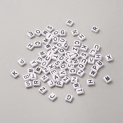 5 Bags Opaque Acrylic Beads MACR-NB0001-35A-1