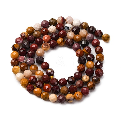 Natural Mookaite Beads Strands X-G-D320-A05-4mm-1