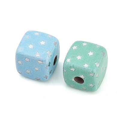 Printed Opaque Acrylic Beads AC-CBADA7D-12-1