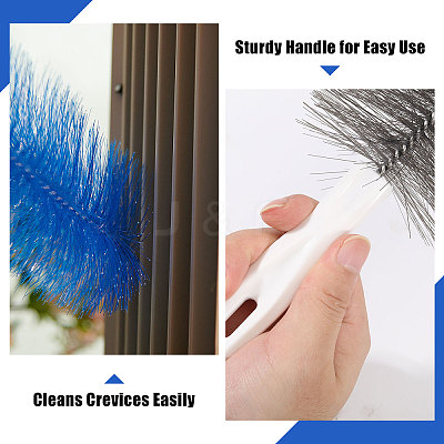 2Pcs 2 Colors Plastic & Nylon Brushes TOOL-CA0001-35-1