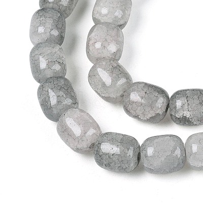 Baking Paint Crackle Glass Beads Strands DGLA-N019-01B-03-1