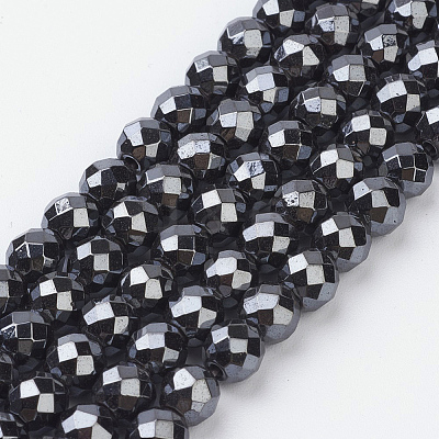 Non-Magnetic Synthetic Hematite Beads Strands HEMA-4D-1