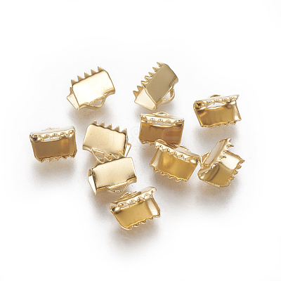 304 Stainless Steel Ribbon Crimp Ends STAS-E471-05C-G-1