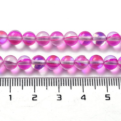 Synthetic Moonstone Beads Strands G-P528-J01-04-1