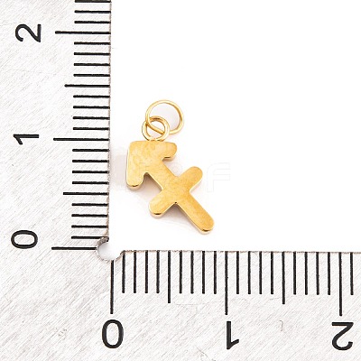 316 Stainless Steel Micro Pave Cubic Zirconia Pendants STAS-K284-01F-G-1