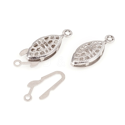 Tarnish Resistant 304 Stainless Steel Box Clasps LS-STAS-G229-03P-1