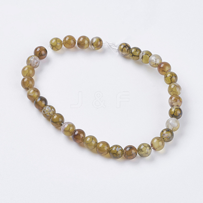 Natural Dragon Veins Agate Beads Strands X-G-G515-6mm-02B-1