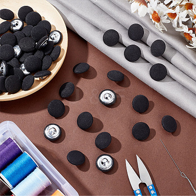 100Pcs Cloth Shank Buttons BUTT-NB0001-72C-1