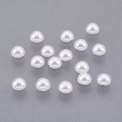 10000pcs ABS Plastic Imitation Pearl Cabochons SACR-S738-4mm-Z9-1