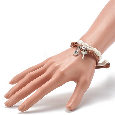 Adjustable Korean Waxed Polyester Cord  Bracelets BJEW-TA00001-1