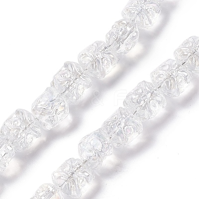 Transparent Electroplate Glass Beads X1-GLAA-P028-M-1
