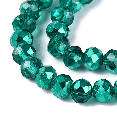 Transparent Electroplate Glass Beads Strands LS-EGLA-Q131-01A-02-1