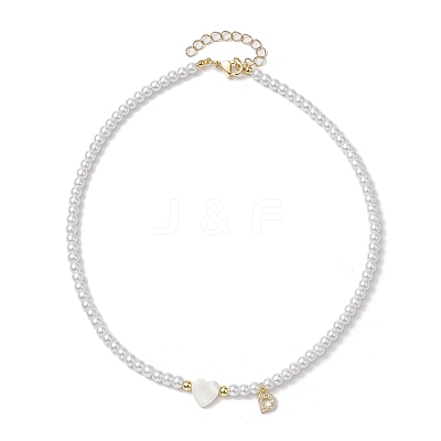 Brass Micro Pave Grade AAA Cubic Zirconia Letter Pendant Necklaces NJEW-JN04771-04-1