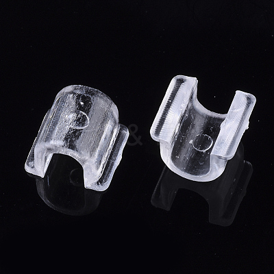 Transparent AS Plastic Base Buckle Hair Findings FIND-T064-004B-01-1