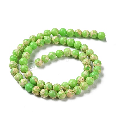 Synthetic Imperial Jasper Dyed Beads Strands G-D077-A01-01H-1