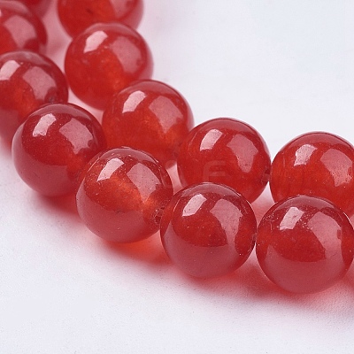Natural White Jade Bead Strands X-G-R165-8mm-15-1