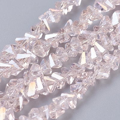 Electroplate Glass Beads Strands X-EGLA-J146-4mm-AB02-1