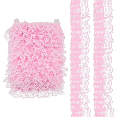 10M Polyester Pleated Lace Trim OCOR-CY0002-17A-1