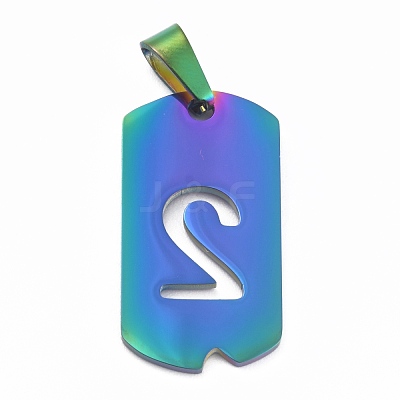 Ion Plating(IP) 304 Stainless Steel Pendants STAS-O127-A02-1