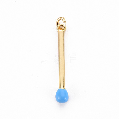 Brass Enamel Pendants KK-S362-032J-NR-1
