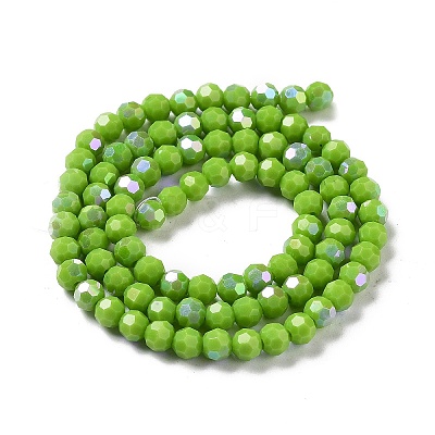 Opaque Glass Beads Strands EGLA-A035-P4mm-L15-1