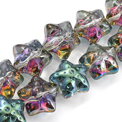Electroplate Glass Beads Strands EGLA-G037-07A-1