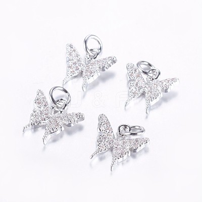 Long-Lasting Plated Brass Micro Pave Cubic Zirconia Charms X-ZIRC-F069-32P-1
