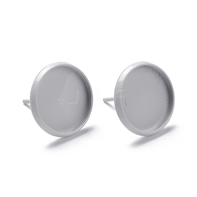 Spray Painted 304 Stainless Steel Stud Earring Findings STAS-K240-01F-1