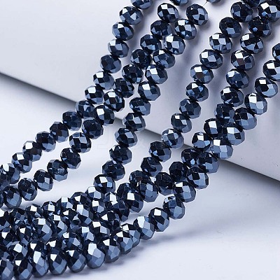 Electroplate Glass Beads Strands EGLA-A034-P2mm-A18-1