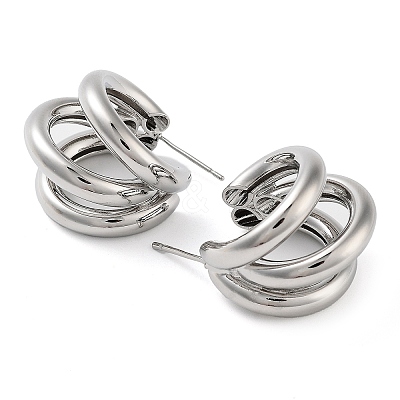Brass Studs Earrings EJEW-K276-08P-1