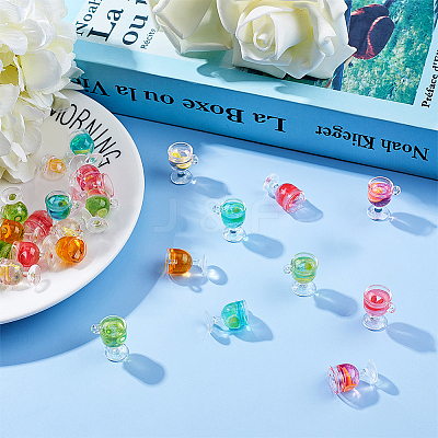 Resin Cup Pendants CRES-SC0001-23-1