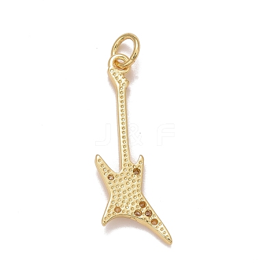 Rack Plating Brass Clear Cubic Zirconia Pendants KK-M229-44G-1