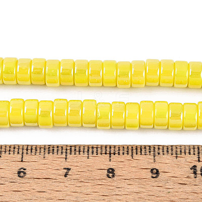 AB Color Plated Opaque Glass Beads Strands LS-GLAA-T026-3x6mm-P12-1