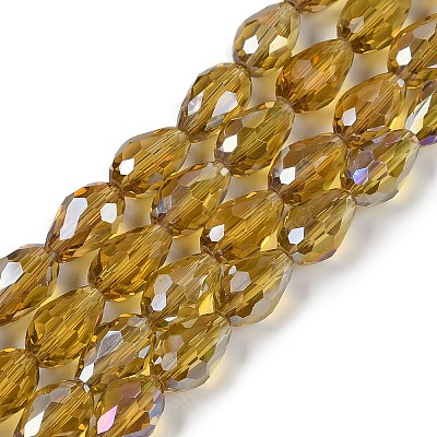 Transparent Electroplate Glass Beads Strands EGLA-N013-T4mm-B08-1