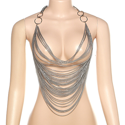 Alloy Multilayer Sexy Nightclub Body Chains WGE99A9-01-1
