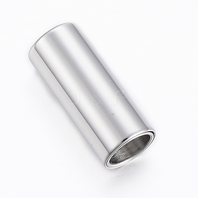 Tarnish Resistant Smooth 304 Stainless Steel Magnetic Clasps with Glue-in Ends STAS-H402-21P-6mm-1