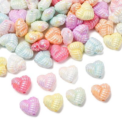 UV Plating & Luminous Opaque Acrylic Beads MACR-L015-14C-1
