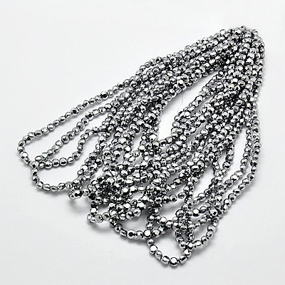 Electroplate Glass Beads Strands EGLA-A002-4mm-F22-1