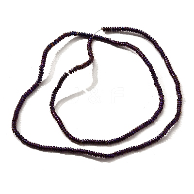 Electroplated Synthetic Non-magnetic Hematite Beads Strands X-G-L613-G01-01D-1