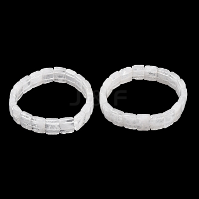 Natural Quartz Crystal Faceted Beaded Stretch Bracelets for Women BJEW-K251-08K-1
