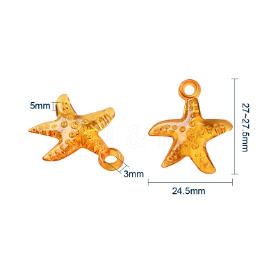 Transparent Acrylic Pendants TACR-YW0001-16-1