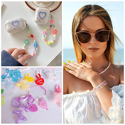 Transparent Acrylic Enamel Beads TACR-TA0001-14-1