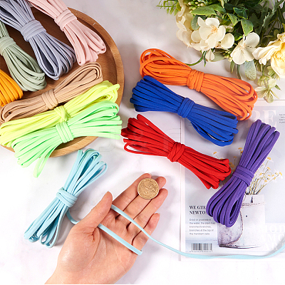 60M 12 Colors Flat Nylon Elastic Cord OCOR-GF0003-66-1