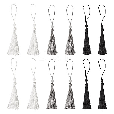 24Pcs 3 Colors Polyester Tassel Decorations OCOR-TADJ0007-01B-1