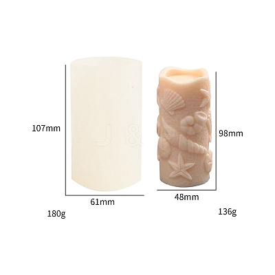 Sea Theme Food Grade DIY Silicone Candle Molds PW-WG35303-01-1