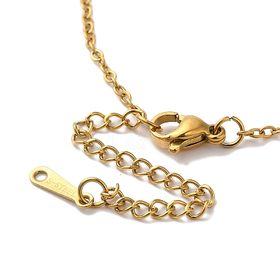 PVD Vacuum Plating 201 Stainless Steel Necklaces NJEW-H033-01G-Y-1