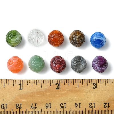 10 Colors 80Pcs Two-tone Opaque Acrylic Beads FIND-FS0002-68-1