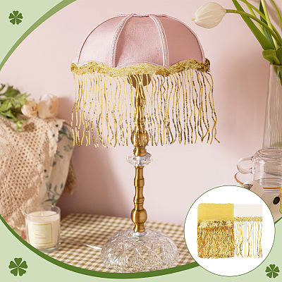 Polyester Fringe Lace Trim DIY-WH0671-008D-1