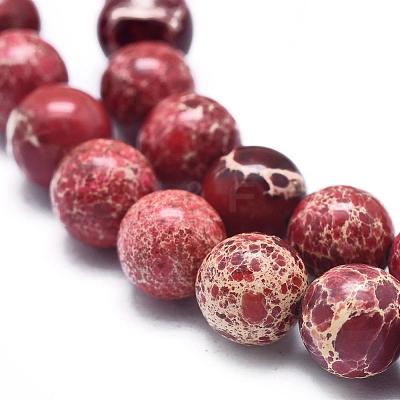 Natural Imperial Jasper Beads Strands G-A175B-8mm-08-1